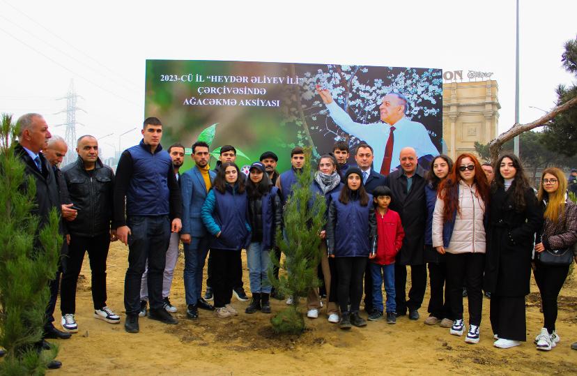 Nizami Rayon İcra Hakimiyyətinin təşkilatçılığı ilə təşkil olunmuş 2023-cü il “ Heydər Əliyev İli“ çərçivəsində ağacəkma aksiyası keçirildi.